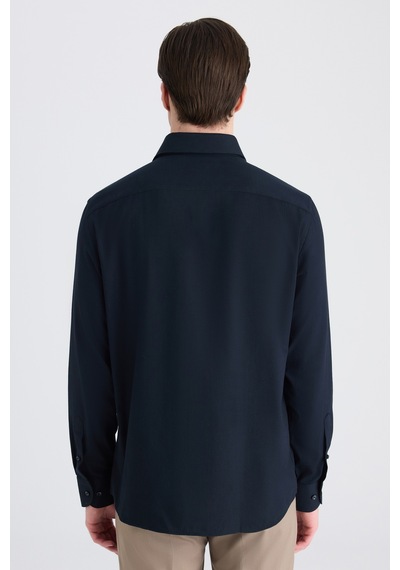 D'S Damat Ds Damat Regular Fit Lacivert Armürlü Gömlek 5hf02ta06342m Çok Renkli