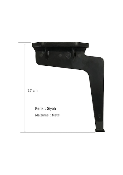 Eymenyapimarket Kaz Lüks Mobilya Koltuk Çekyat Ayağı Metal Siyah 17 Cm