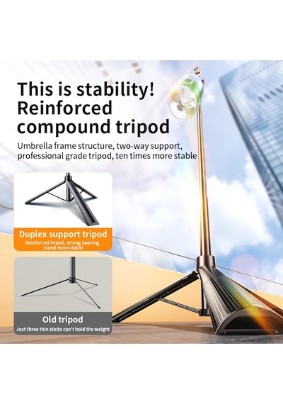 Lexroo 170 Cm Otomatik Açılan Profesyonel Tripod, 360 Kademesiz Dönüş Özellikli