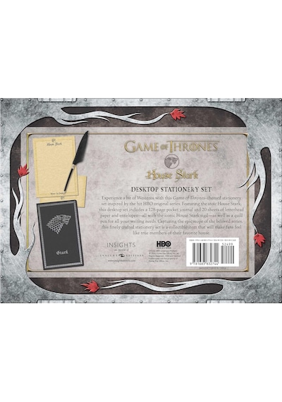 Game Of Thrones: House Stark: Desktop Stationery Set With Pen