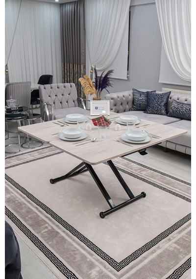Home Üst Tabla Mdf Lizbon Oval Köşe Alt Ayak Siyah
