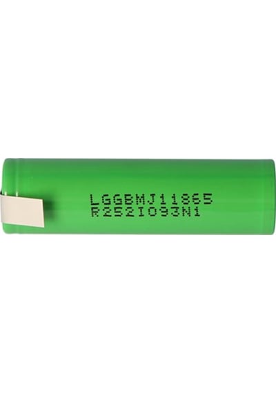 Lg Inr18650Mj1 - 3500 Mah 3.6V - 3.7V 10A li-Ion Pil + Lehim Etik