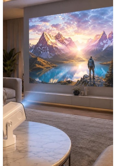 Premium Oyun Aleti Akıllı Alet Eğlence Projeksiyon Cihazı Hy260 Pro Mini Beyaz