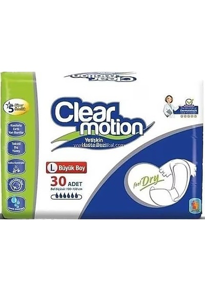 Clearmotion Yetişkin Hasta Bezi Bel Bantlı Büyük Large 240 Adet L