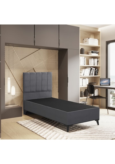 Easy Comfort Tek Kişilik Yatak Baza Başlık Set 3'lü Set Sandıksız Konuma Özel Teslimat 90x190