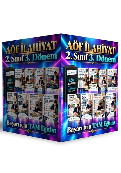 Aöf İlahiyat 2. Sınıf 3. Yarıyıl Tam Paket 8 Kitap