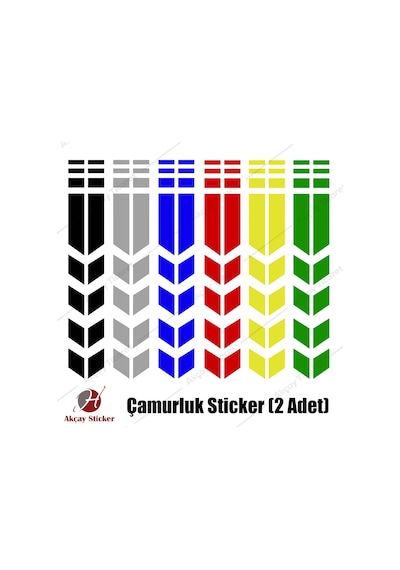 2 Adet - Motorsiklet Şerit Sticker Çamurluk Sticker Motorsiklet