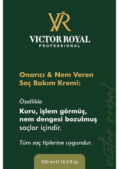 Victor Royal Argan Yağlı Onarıcı Nem Veren Saç Bakım Kremi 500 Ml