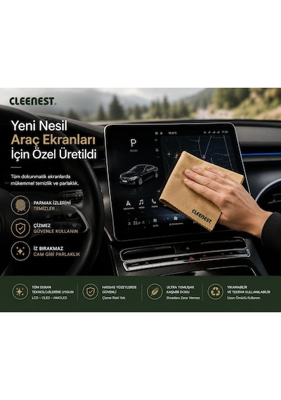 Lexroo Yüksek Kaliteli Kaşmir İpliğinden Üretilmiş Temizleme Bezi, Mikrofiber Malzeme, Ekranlar