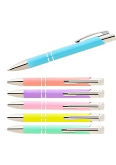 Mikro Metal Tükenmez Kalem Pastel Renk Mor