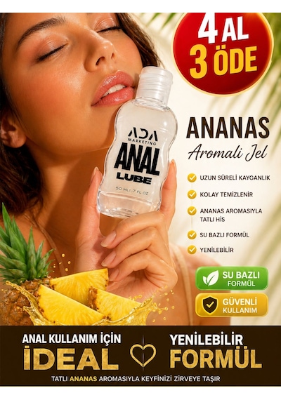 Ada Marketing 50 Ml Ananas Aromalı Anal Kayganlaştırıcı Jel Özel Seri