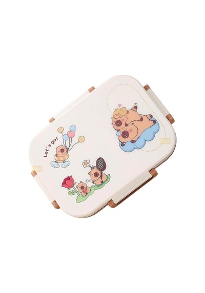 Vagonlife Bento 600ml Lunchbox Capybara Desenli Tek Katlı 2 Bölmeli Paslanmaz Çelik Sefer Tası Yemek Kutusu Bahçe Çok Renkli Vagonlife Bento 600ml Lunchbox Capybara Desenli Tek Katlı 2 Bölmeli Paslanmaz Çelik Sefer Tası Yemek Kutusu Bahçe Çok Renkli