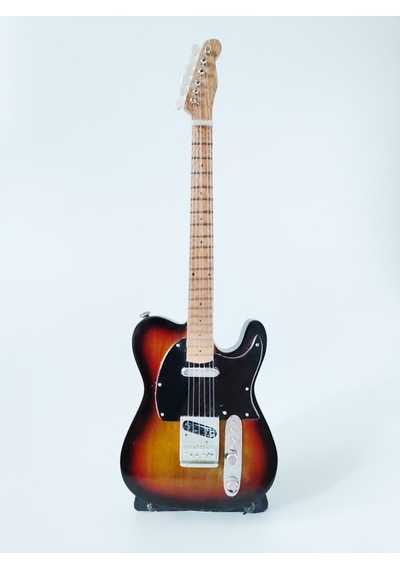 El Yapımı 1/4 Ölçek Minyatür Elektro Gitar Telecaster Sunburst