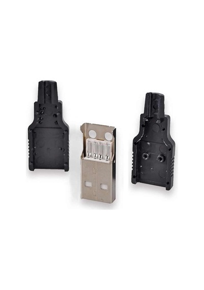 Kutulu Usb Type A Erkek Soket Usb 2.0 4 Pin Plastik Kapak Dıy Tip Elektronik Cihaz Usb