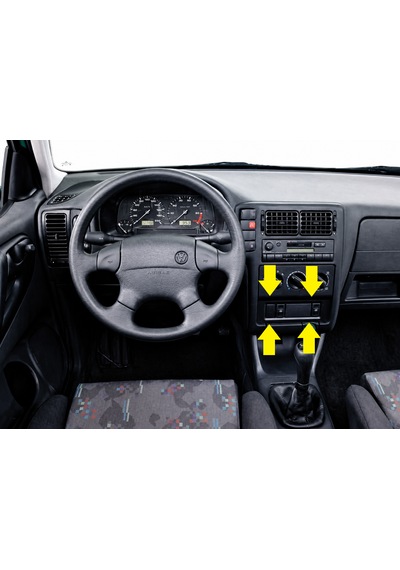 Volkswagen Polo Hb 94-99 Model Orta Konsol Cam Düğme Çerçevesi 6n0857061b