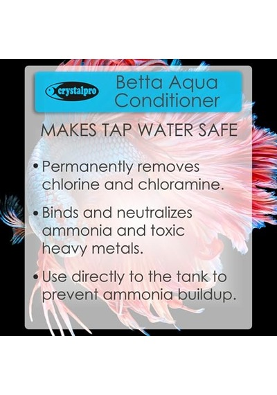 Crystalpro Betta Su Kremi 660 Galon - Konsantre Betta Balık Su Kremi, Klor Ve Amonyakı Nötralize Ediyor 4.5 Oz-125 M