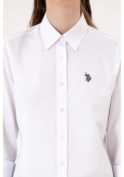U.S. Polo Assn. Kadın Beyaz Uzun Kollu Basic Gömlek 50316711-VR013
