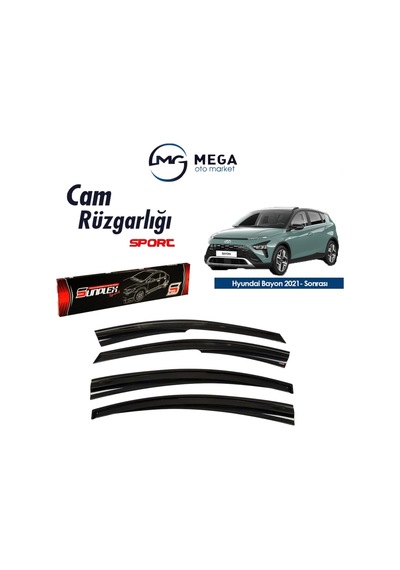 Hyundai Bayon 2021- Sonrası Mugen Tip Cam Rüzgarlık Sunplex
