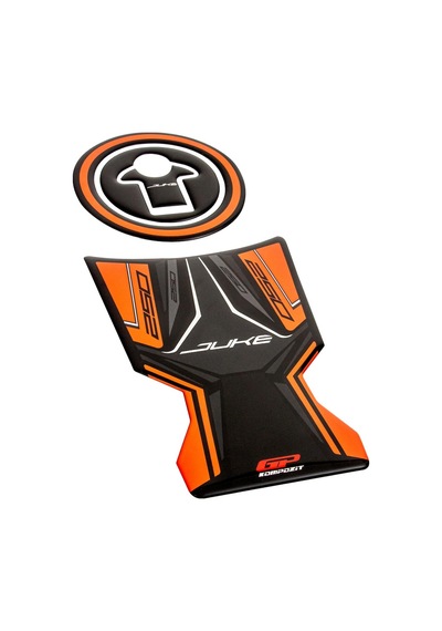 GP Kompozit KTM Duke 250 2017-2023 Uyumlu Tank Pad Siyah-Turuncu