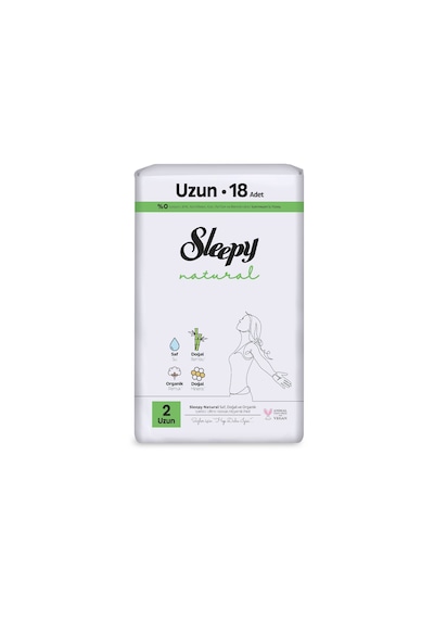 Sleepy Natural Ultra Hassas Hijyenik Ped Uzun 18 Adet