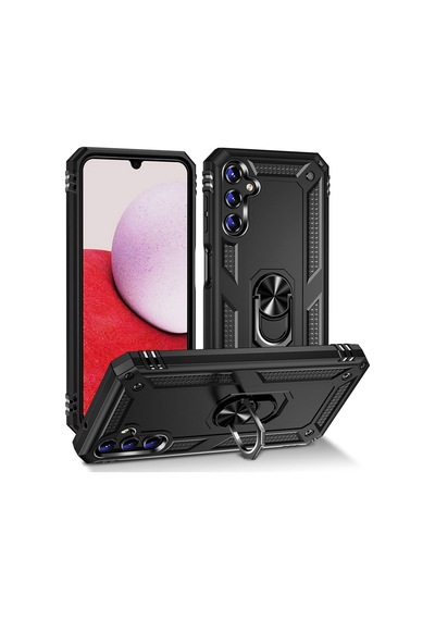 Galaxy A14 Kılıf Zore Vega Yüzüklü Standlı Zırh Kılıf