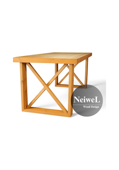 Neiwel Mai X Doğal Ahşap Yemek Masası-80-140 Açık Ceviz