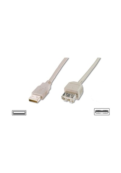 1.5 M Usb 2.0 To Usb 2.0 Erkek-dişi Awg28 Ul Bej Usb 2.0 Uzatma Kablosu