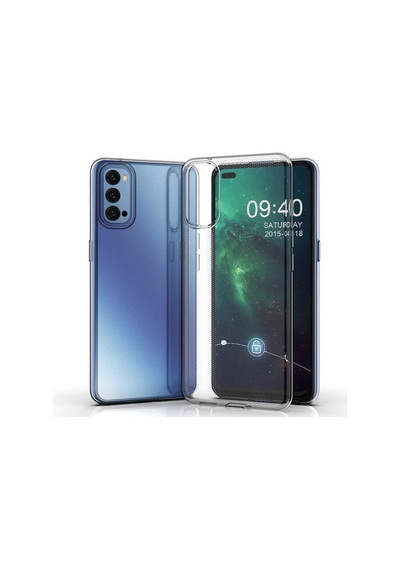 Oppo Reno 4 Kılıf Zore Süper Silikon Kapak Renksiz