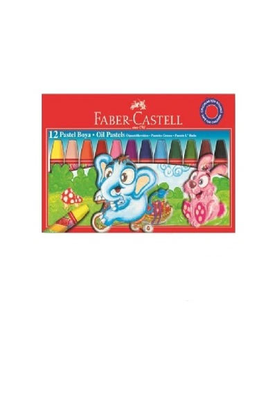 Faber Castell 12 Renk Pastel Boya Kalemi Karton Kutu Çok Renkli