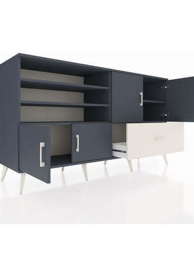 Hyperion Konsol 5 Raflı Tek Çekmeceli 4 Kapaklı 176x44x99 Antrasi Antrasit-antrasit/aytaşı Hyperion Konsol 5 Raflı Tek Çekmeceli 4 Kapaklı 176x44x99 Antrasi Antrasit-antrasit/aytaşı