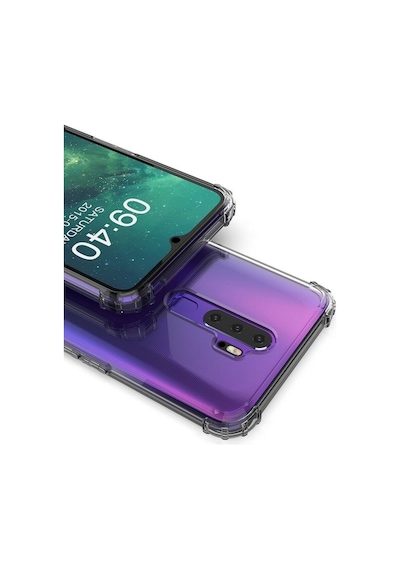 Oppo A9 2020 Kılıf Antishock Ultra Koruma Sert Kapaknano Glass Şeffaf