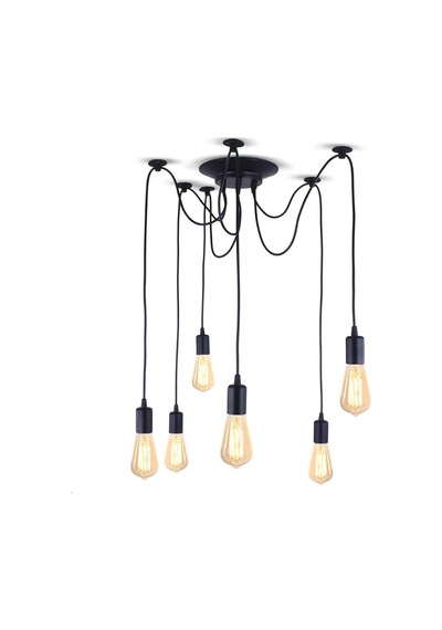 Örümcek Avize, Sarkıt Lamba, E27 Vintage, Endüstri, Kendin Yap, Retro Sarkıt Lamba, Yatak Odası, Oturma Odası, Yemek Odası, Otel Dekorasyonu İçin Sarkıt Lamba Ampulsüz Siyah, 6 Lamba Diğer Örümcek Avize, Sarkıt Lamba, E27 Vintage, Endüstri, Kendin Yap, Retro Sarkıt Lamba, Yatak Odası, Oturma Odası, Yemek Odası, Otel Dekorasyonu İçin Sarkıt Lamba Ampulsüz Siyah, 6 Lamba Diğer