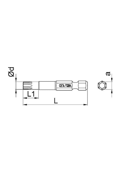 Ceta Form T30 x 50 MM Torx Bits Uç Cb829