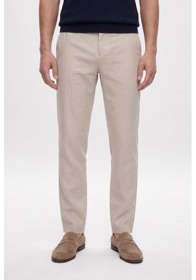 D'S Damat Ds Damat Comfort Fit Bej Keten Karışımlı Chino Pantolon 6hc03ort01350