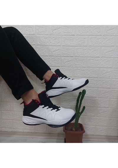 Jump 28652 Beyaz Boğazlı Basket Spor Ayakkabı Beyaz