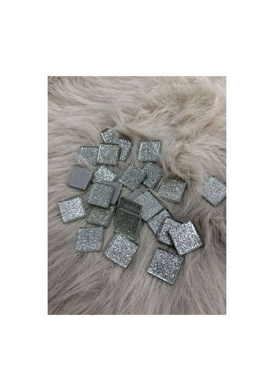 Sanatsal Kristal Mozaik Ks-52 23x23mm Simli Gümüş 250gr