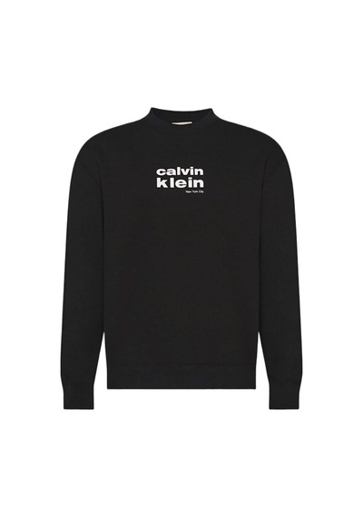 Calvin Klein Lv04le250g Ls 350 Fleece Retro Graphic Erkek Sweatshirt Siyah