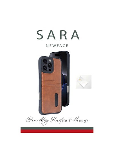 Apple iPhone Uyumlu  Uyumlu 16 Pro Kılıf Sara Kartvizitli Deri Kılıf - Koyu Yeşil