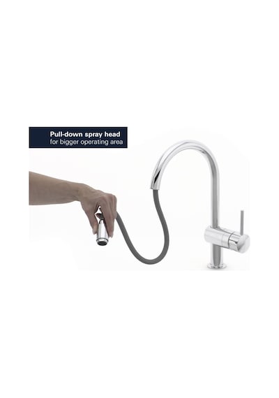Grohe Minta Tek Kumandalı Spiralli Eviye Bataryası 32918000