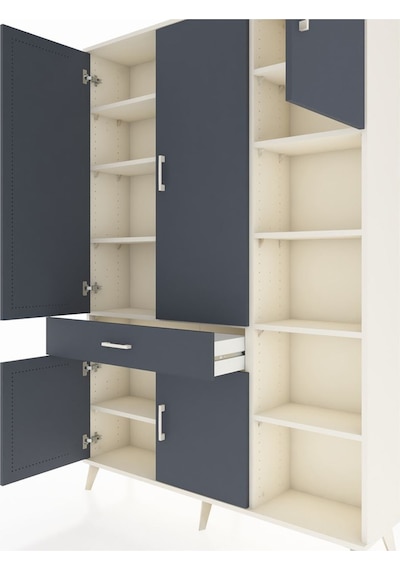 Arges Dolap 10 Raflı Tek Çekmeceli 5 Kapaklı 132x30x195 Aytaşı-antrasit/antrasit Antrasıt/antrasıt Arges Dolap 10 Raflı Tek Çekmeceli 5 Kapaklı 132x30x195 Aytaşı-antrasit/antrasit Antrasıt/antrasıt