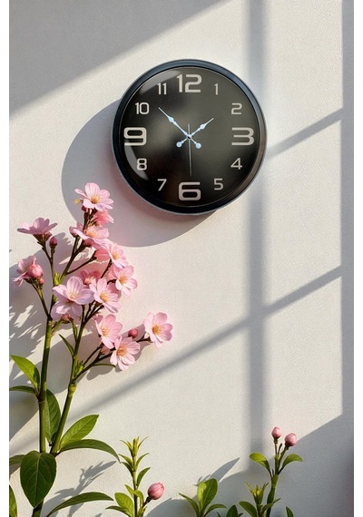 40 Cm Siyah Metal Modern Duvar Saati Diğer