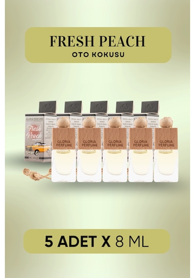 Şeftali Oto Kokusu 5x8 Ml