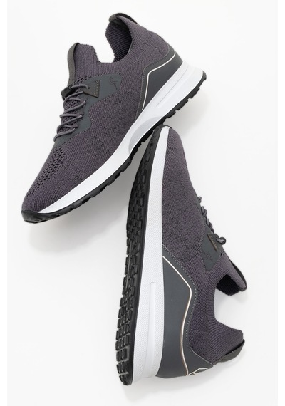 Dericlub Kadın Trikolu Aksesuar Bağcıklı Comfort Sneaker Cr 2486 Füme
