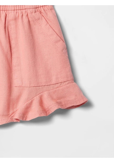 Gap Kız Bebek Fırfırlı Pull-on Twill Şort Pembe-6004 Şeftali