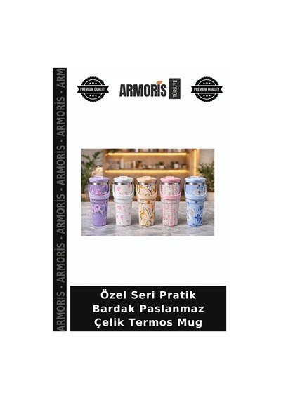 Özel Seri Pratik Bardak Paslanmaz Çelik Termos Mug Çok Renkli