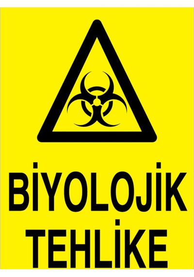 Biyolojik Tehlike Uyarı Tabelası - 70x100 Foreks - Di53