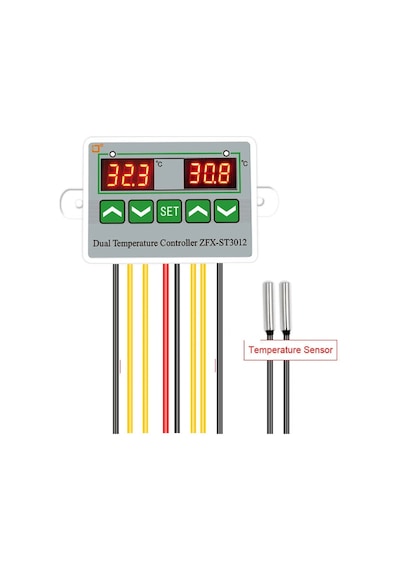 Zfx-st3012 220v Çift Röle Çıkışlı Termostat - Sıcaklık Kontrol Cihazı