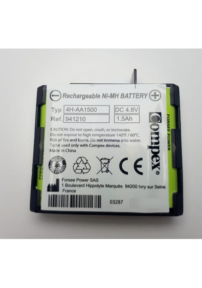 Compex Batarya 1.5 Ah 4.8v - 1 Pakette 4 Adet Çıtçıtlı Elektrot