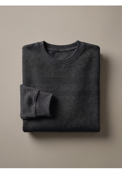 Maccali Erkek Gri Büyük Beden Pamuklu Kışlık Desenli Sweatshirt
