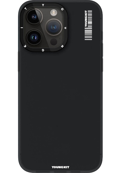 Apple Uyumlu iPhone 15 Pro Kılıf Buzlu Mat Tasarım Youngkit Hidden Sand Serisi Kapak Siyah